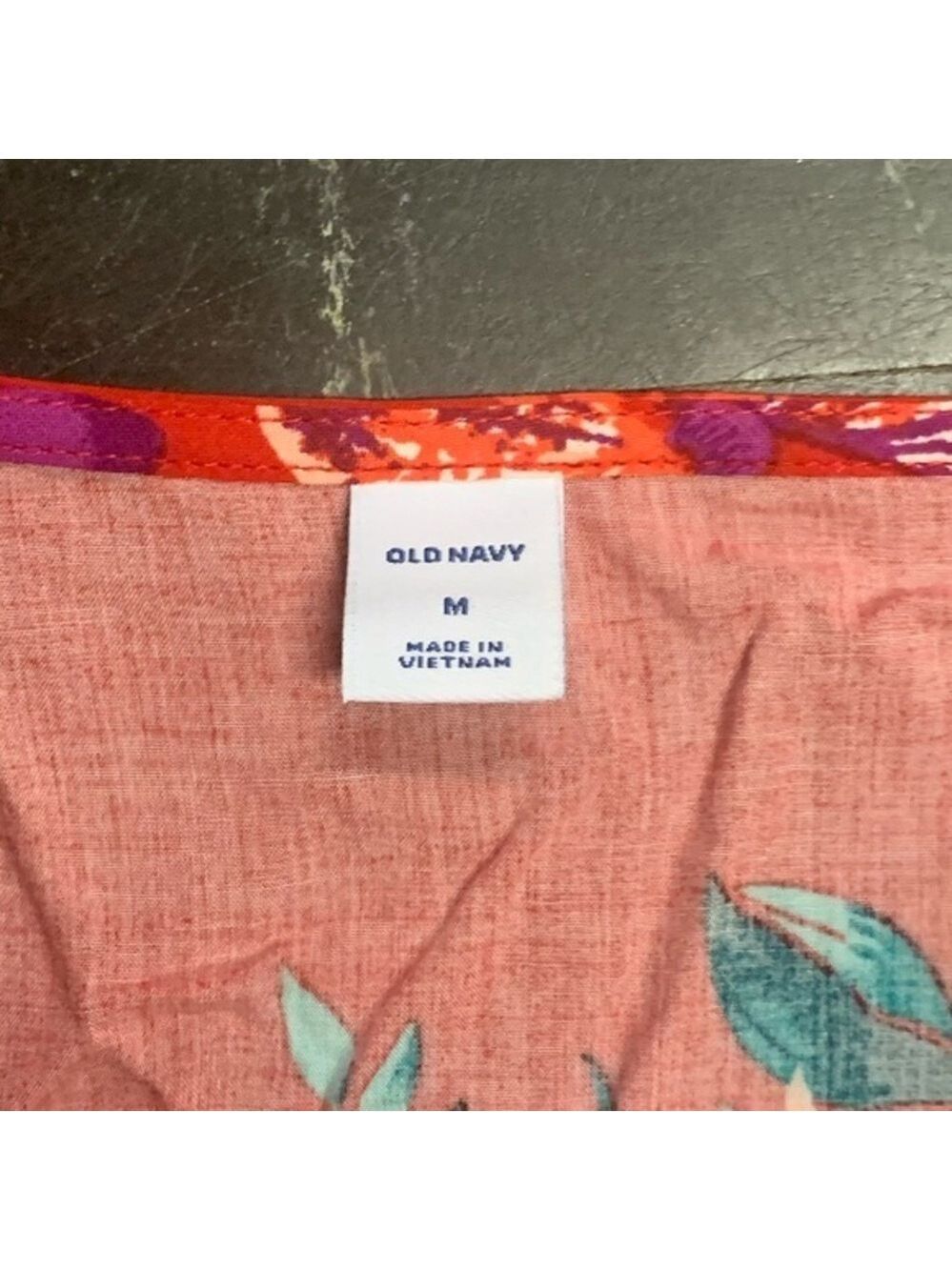 NWOT Red Old Navy Floral Top - Picture 3 of 3
